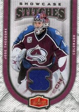 JOSE THEODORE 2006-07  FLAIR SHOWCASE STITCHES JERSEY CARD #SS-JT COLORADO 