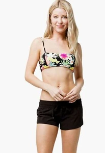 Rip Curl Women's Classic Surf 2" Boardshort Solid Swim Boardie Short L Black - Picture 1 of 12