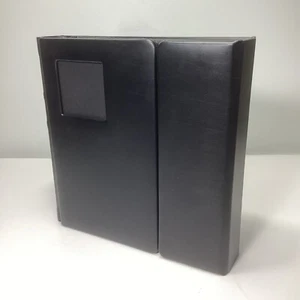Renaissance Black Leather Photo Treasure Box Vault. Holds Ten 9X9 Matted Prints - Picture 1 of 9