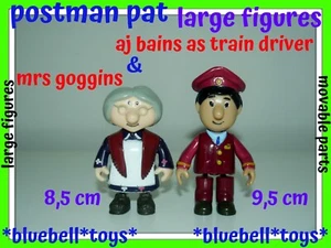 Postman Pat Large Figures Mrs Goggins 8,5 cm & Aj Bains as Train Driver 9,5 cm - Picture 1 of 1