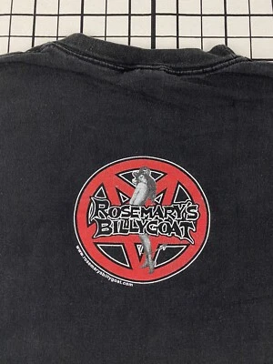 VINTAGE 90s ROSEMARYS BILLYGOAT T SHIRT HEAVY METAL HARD ROCK PUNK BAND RARE - Image 1 of 4