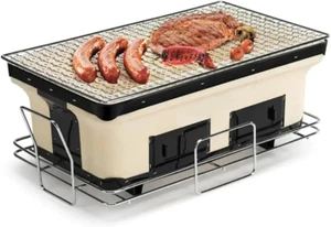 Japanese Korean Ceramic Hibachi BBQ Table Grill Griddle TRADITIONAL FIREBOX - Picture 1 of 12