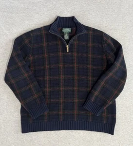 Suéter Lauren Ralph Lauren Mujer Mediano Azul Verde Cuadros Cuarto Cremallera - Imagen 1 de 9