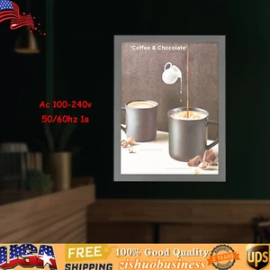 LED Movie Poster Frame LED Light Box Wall Mount Photo Menu Display Sign Holder - Picture 1 of 12