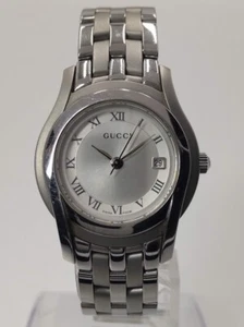 Gucci 5500L Silver Dial Women's Quartz Watch w/Box (NearMint) - Picture 1 of 17