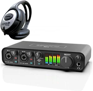 MOTU M4 Audio Interface + Headphones - Picture 1 of 6