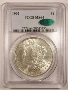 CAC Stickered 1902 $1 Morgan Dollar PCGS MS64 (CAC) - Picture 1 of 4