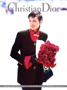 1993 Dior Fabienne Terwinghe Mode Vintage 1-seitige MAGAZIN AD - Bild 1 von 1