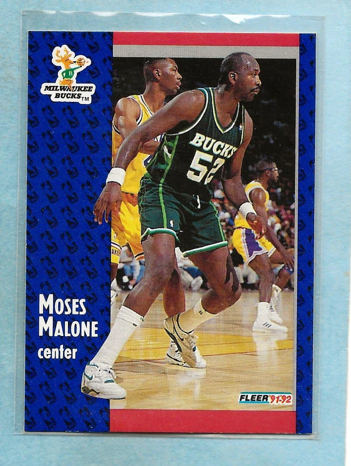 MOSES MALONE - 1991-92 Fleer - #315 - Bucks - $1 Shipping - MINT - Image 1 of 1