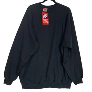 VTG Hanes Crewneck Sweater Black Mens 4X Big NWT Deadstock USA Cotton Acrylic - Bild 1 von 11