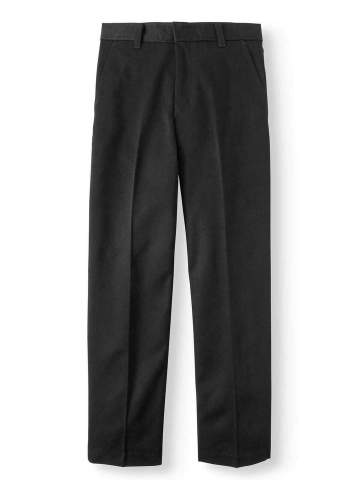 Pantalones George Niños Talla 6 Negros Uniformes Escolares Frente Plano --K9-- Foto 1 de 4