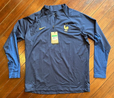 Nike France National Soccer Team (FFF) Quarter Zip Warmup Top, New! Men's XL Cover