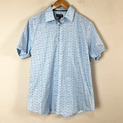 Jack Maverick Avalon Short Sleeve Button Down Shirt Blue Bird Size Medium NEW - Image 1 of 4