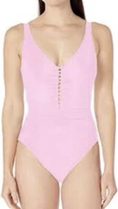 NWT $128 Sz 14 Profile By GOTTEX Tutti Frutti Light Pink One Piece Swimsuit - Picture 1 of 2