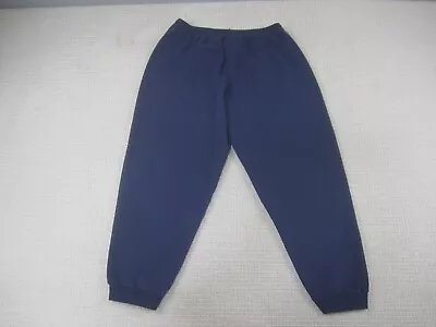 Just My Size Sweatpants Womens 1X Blue Fleece Tapered Cuffed Leg Joggers JMS - Image 1 of 4