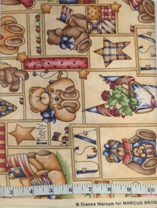 Vintage Dianna Marcum 27"xWOF Remnant Marcus Brothers Patriotic Cotton Fabric - Picture 1 of 2