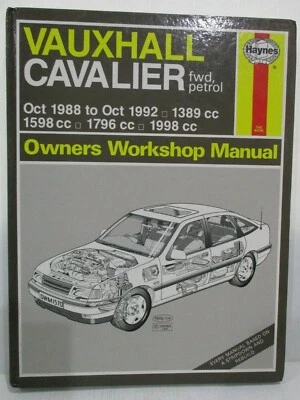 Haynes - Vauxhall Cavalier Oct.1988 - Oct. 1992 - Servicio y Reparacion - Imagen 1 de 4
