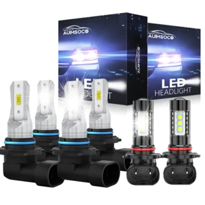 For Chrysler 300 4Dr 05-10 Led Headlight Hi/Lo+Fog light Combo Bulbs 6000k white - Picture 1 of 12
