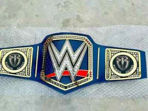 WWE Blue Universal Championship Replica Belt Roman Reigns side plates 2mm - Picture 1 of 5