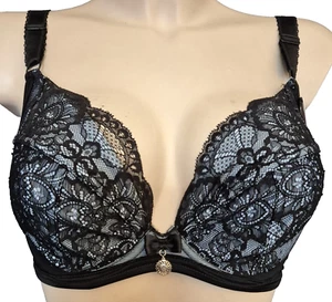 EWA MICHALAK PLM Blue Bella Underwire Bra 70F (EU/DE Size 70G) UK 32F Handmade - Picture 1 of 8