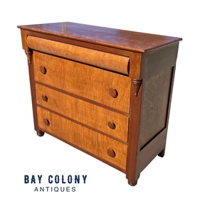 FEDERAL TIGER MAPLE & CHERRY PENNSYLVANIA BACHELOR'S CHEST OF DRAWERS / DRESSER - Picture 1 of 10