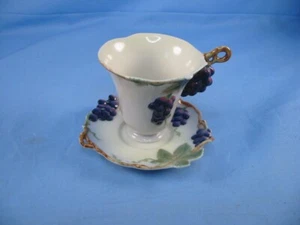Franz Porcelain Tea Cup and Saucer Grapes and Vines FZ00179 Condition New - Picture 1 of 12