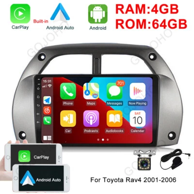 64GB For Toyota RAV4 2001-2006 Android 13 Car Stereo Radio GPS Navi WiFi CarPlay - Image 1 of 4