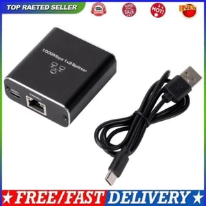 1000 Mbit/s Internet-Splitter 1 in 2 Out Hochgeschwindigkeits-RJ45-Splitter Netz - Afbeelding 1 van 12