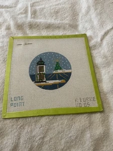 KITTY BURKE HP NEEDLEPOINT LONG POINT LIGHTHOUSE-XD-05 - Picture 1 of 4