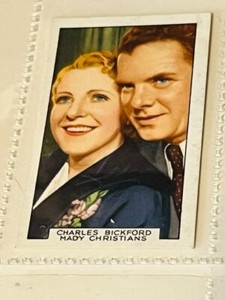 Gallaher Tobacco Card Film Partner Movie Star Charles Bickford Mady Christians 