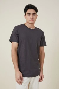 Cotton:On Men's Organic Longline T-Shirt Classic Crew Cotton Faded Slate XL NEW - Picture 1 of 5