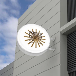 24" LED Double Sided Illuminated Projecting Light Box Shop Sign Waterproof Signs - Picture 1 of 17