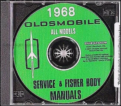 Manuale CD E Carrozzeria Oldsmobile 1968 88 98 Toronado 442 Supreme Cutlass - Immagine 1 di 3