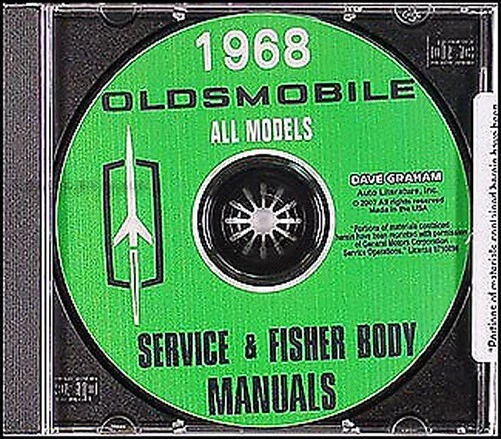 Manuale CD E Carrozzeria Oldsmobile 1968 88 98 Toronado 442 Supreme Cutlass - Immagine 1 di 3