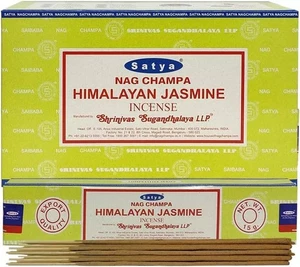 Satya Nag Champa Bastoncini di Incenso al Gelsomino Himalayano, 15g x 12 Scatole - Foto 1 di 6