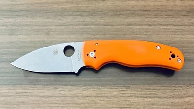 Spyderco Shaman Cutlery Shoppe Exclusive Satin CTS XHP Orange G10 C229GOR - Image 1 of 4