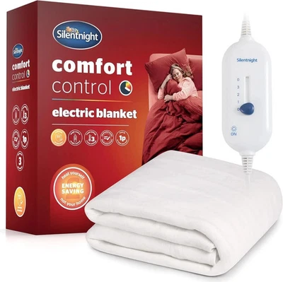 Silentnight Comfort Control Heated Electric Blanket Winter Warmer 3 Heat Setting - Image 1 of 4