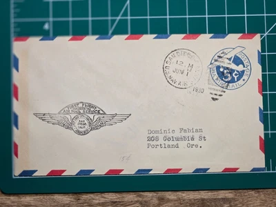 1930 First Flight Cover San Diego–Los Angeles CA UC1 Airmail Wings Cachet - Image 1 of 4