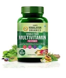 5 X Multivitamínicos de alimentos integrales Himalayan Organics para mujeres 60 cápsulas paquete de 5 FS - Imagen 1 de 4