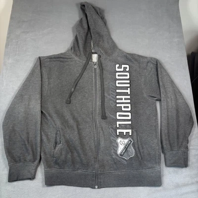 Sudadera con Capucha Southpole Para Hombre Gris Cremallera Completa Auténtica Colección Deletrear Chaqueta Y2K Foto 1 de 4