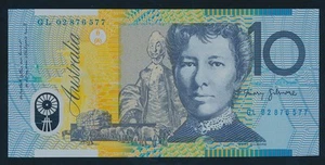 Australia: 2002 $10 Macfarlane-Henry LAST PREFIX "GL02". UNC Cat $75 - Bild 1 von 2