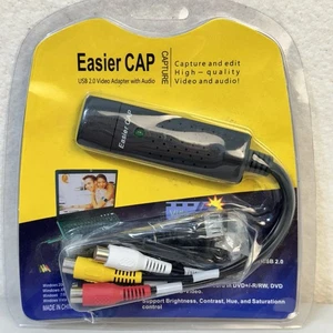 Easier CAP USB 2.0 Video Adapter With Audio Capture  Card Windows 2000 XP 7/8/10 - Picture 1 of 4