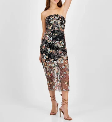 Sam Edelman Women's Sequined Strapless Mini Dress MSRP $168 - Image 1 of 4