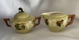 Stangl Keramik weiß Hartriegel Milchkännchen und Zuckerdose MCM handbemalt - Bild 1 von 15