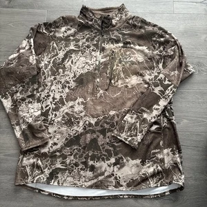 New Realtree Mens Camo Pullover 1/4 Zip Long Sleeve Hunting Outdoors Top 3XL - Picture 1 of 13