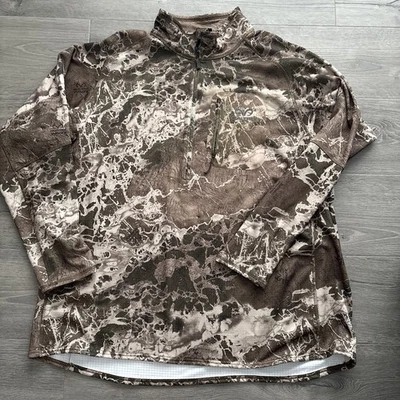 New Realtree Mens Camo Pullover 1/4 Zip Long Sleeve Hunting Outdoors Top 3XL - Image 1 of 4