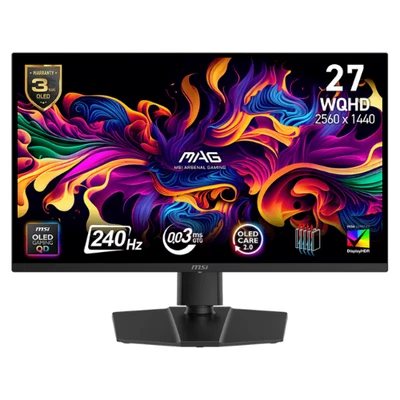 MSI MAG 273QP QD-OLED X24 2K 27" Computer Monitor 240Hz 16:9 4711377320757 - Image 1 of 2