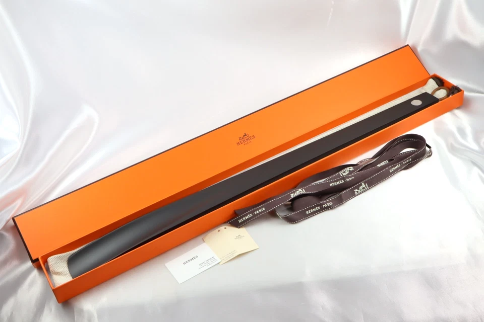 HERMES Serie Shoehorn GM 50 cm Largo Madera Negra con Caja y Bolsa para el Polvo Sin Usar Foto 1 de 4