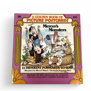 Mercer's Monsters Goldenes Ansichtskartenbuch Mercer Mayer 1977 unbenutzt - Bild 1 von 12