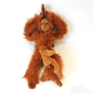 Dowman Soft Touch Orangutan & Baby Plush Soft Cuddly Toy Monkey Set RARE - Picture 1 of 15